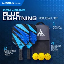 Alternative view of JOOLA Ben Johns Blue Lightning Pickleball Set, 2 Paddles, Paddle Bag, 4 Balls, Blue