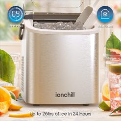 Alternative view of Ionchill Quick Cube Ice Machine, 26lbs/24hrs Portable Countertop Bullet Cubed Ice Maker