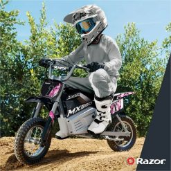 Alternative view of Razor Dirt Rocket MX350 - Black with Decals Included, 24V Electric-Powered Dirt Bike for Kids 13+