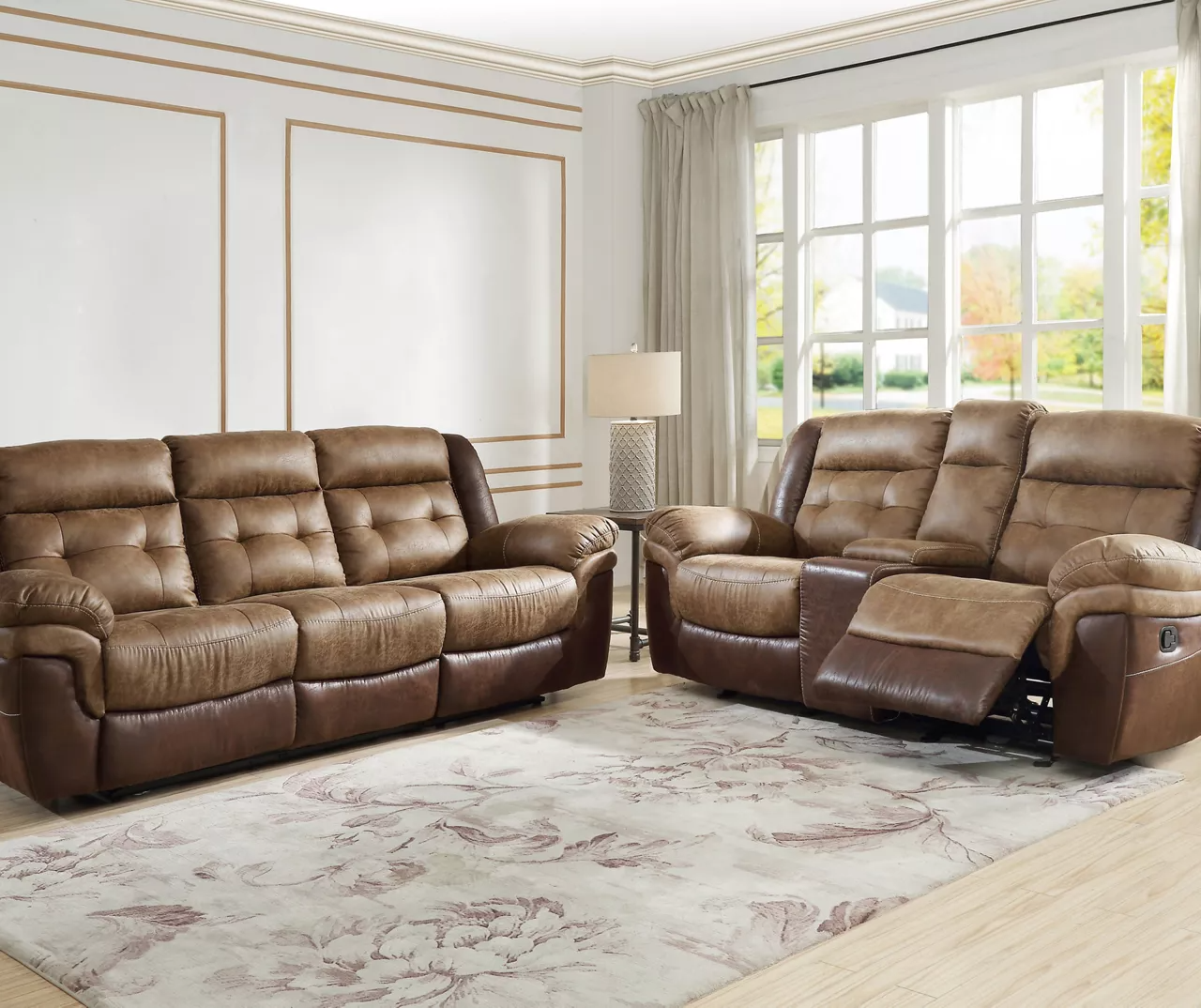 Mesa Brown Reclining Console Loveseat - Image 5