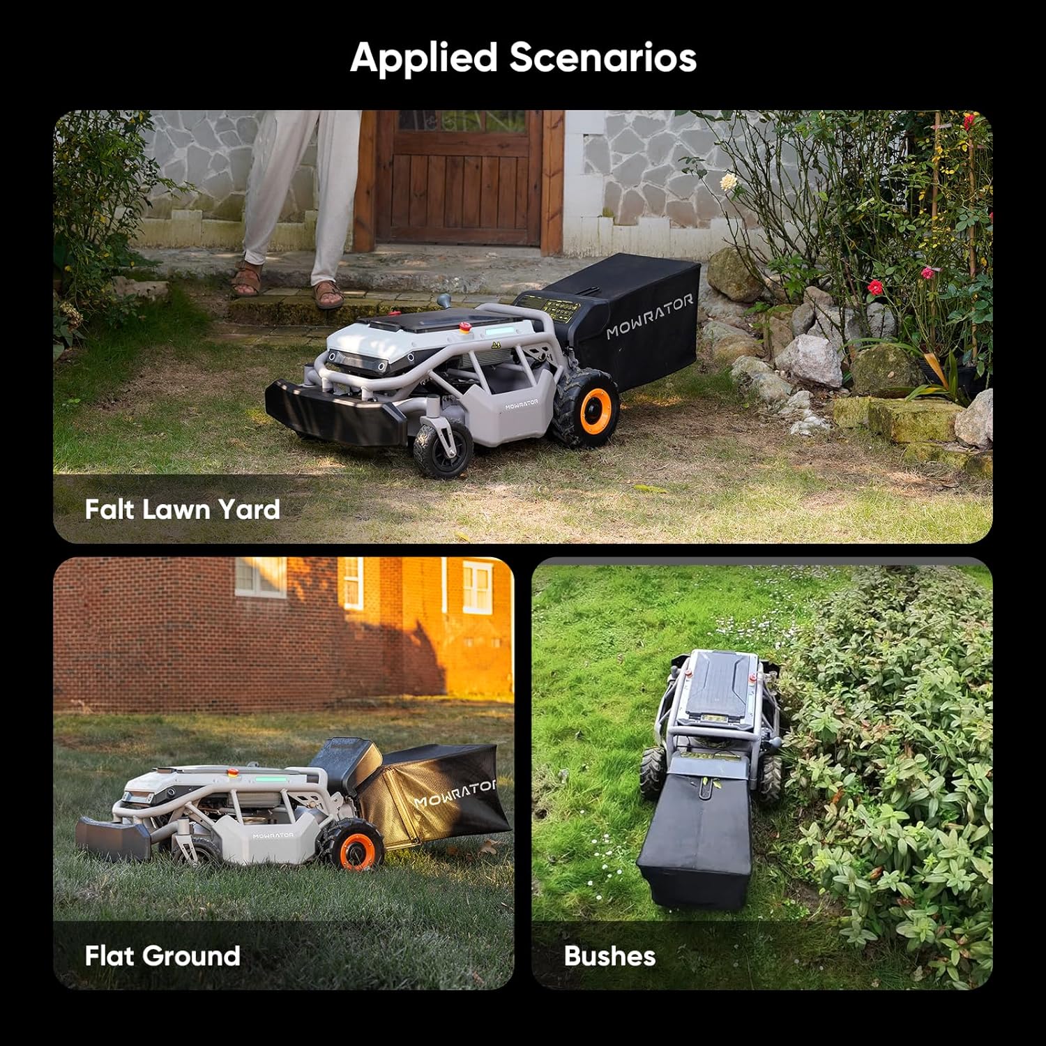Mowrator S1 Remote Control Lawn Mower 2WD with Leaf Shredding Vacuum For Flat Yards - Image 4