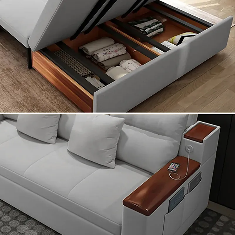 Space-saving Multi-purpose living Room Furniture Modern fabric folding sofa bed - Image 8