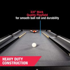 Alternative view of MD Sports 7.5' Titan Drop Pocket Table with Pool Ball and Cue Stick Set