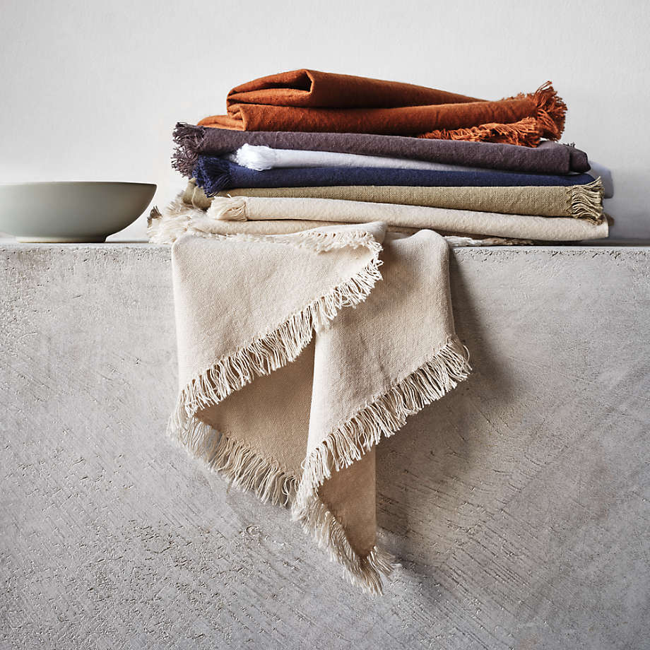 Craft Almond Brown Cotton Fringe Napkin - Image 5
