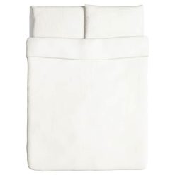 Duvet cover and pillowcase(s), white