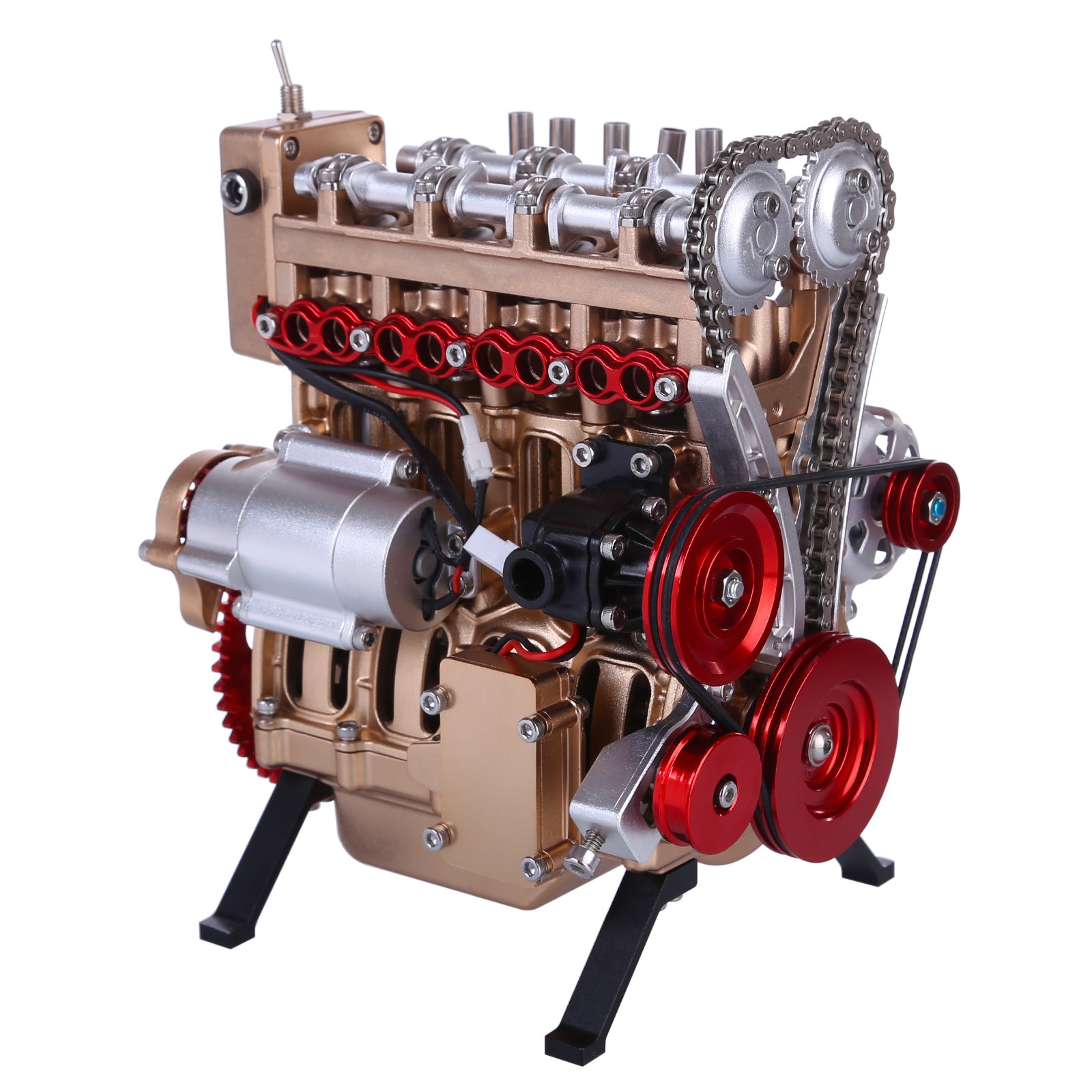 Teching Engine Assembly Kit Full Metal 4 Cylinder Car Engine Building Kit Gift STEM Education Collection - Image 4