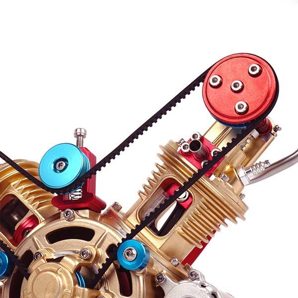 V2 Car Engine Assembly Kit Full Metal VTwin 2 Cylinder Engine Build Kit Gift for Collection - Image 3