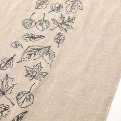 Alternative view of Fall Leaf Embroidered Table Runner 90"