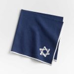 Embroidered Star Navy Blue Organic Cotton Napkin