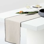 Warm Natural Organic Cotton Table Runner 90"
